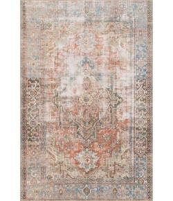 Loloi Loren LQ-15 TERRACOTTA / SKY Area Rug 2 ft. 6 in. X 7 ft. 6 in. Rectangle