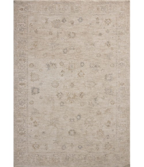 Chris Loves Julia x Loloi Louisa Oatmeal / Stone LOI-01 5ft.-3in. X 5ft.-3in. Round Rug