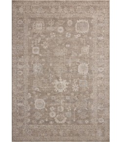 Chris Loves Julia x Loloi Louisa Taupe / Ivory LOI-03 5ft.-3in. X 5ft.-3in. Round Rug