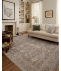 Chris Loves Julia x Loloi Louisa Taupe / Ivory LOI-03 5ft.-3in. X 5ft.-3in. Round Rug