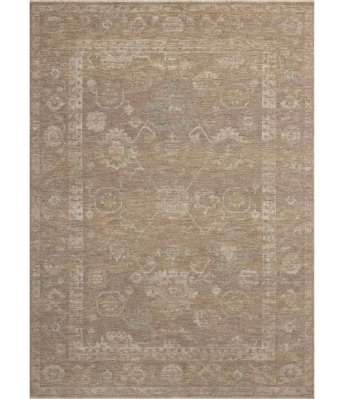 Chris Loves Julia x Loloi Louisa Taupe / Gold LOI-04 5ft.-3in. X 5ft.-3in. Round Rug
