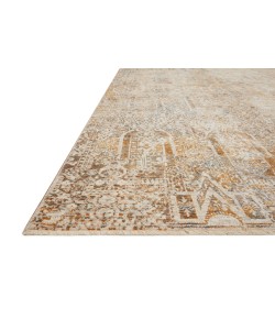 Loloi Lourdes LOU-05 Ivory / Orange Area Rug 2 ft. 8 in. X 2 ft. 8 in. Round