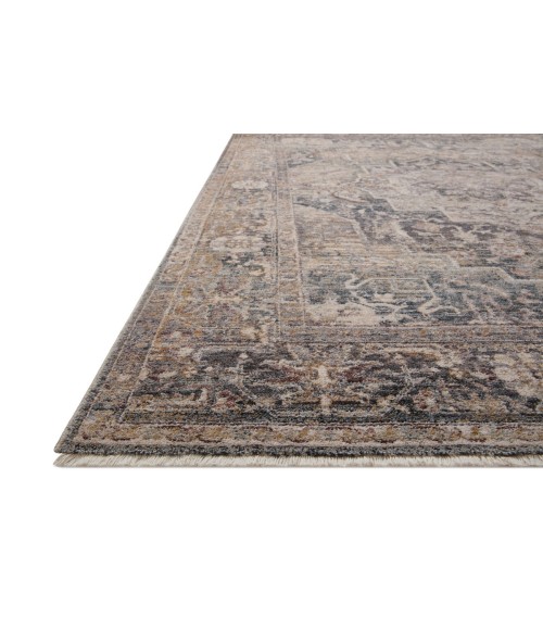 Loloi Lyra Denim / Sand 7'-10" x 7'-10" Round Area Rug