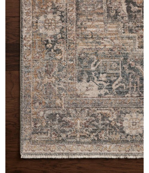 Loloi Lyra Denim / Sand 7'-10" x 7'-10" Round Area Rug