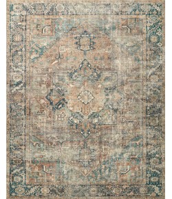 Loloi Margot Feat. Cloudpile™ MAT-02 Terracotta / Lagoon Area Rug 2 ft. 6 in. X 9 ft. 6 in. Rectangle