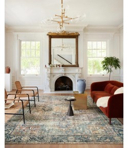 Loloi Margot Feat. Cloudpile™ MAT-02 Terracotta / Lagoon Area Rug 2 ft. 6 in. X 9 ft. 6 in. Rectangle