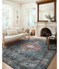 Loloi Margot Feat. Cloudpile™ MAT-05 Ocean / Brick Area Rug 2 ft. 6 in. X 7 ft. 6 in. Rectangle