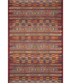 Loloi Mika MIK-09 RED / MULTI Area Rug 18 in. X 18 in. Sample