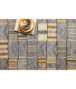 Loloi Mika MIK-10 GRANITE / MULTI Area Rug 18 in. X 18 in. Sample