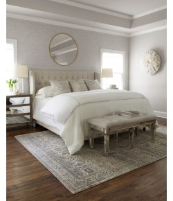 Loloi Millennium MV-02 GREY / black Area Rug 7 ft. 7 in. X 7 ft. 7 in. Round