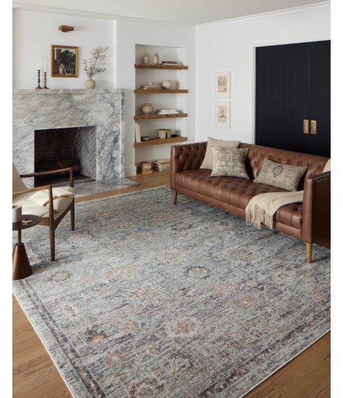 Loloi II Monroe Sky / Gold 5'-3" x 7'-9" Area Rug