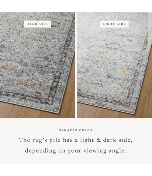 Loloi II Monroe Sky / Gold 5'-3" x 7'-9" Area Rug