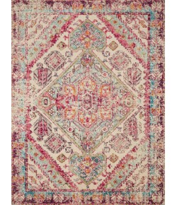 Loloi Nadia Aqua / Pink NN-03 8 ft. X 8 ft. Round Rug