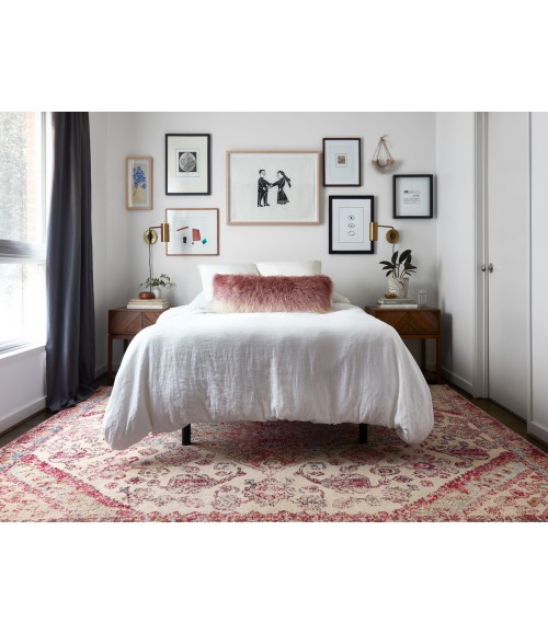 Loloi Nadia Aqua / Pink NN-03 8 ft. X 8 ft. Round Rug