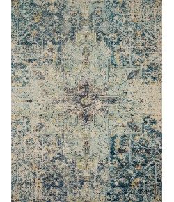 Loloi Nadia NN-07 AQUA / NAVY Area Rug 5 ft. 0 in. X 5 ft. 0 in. Round