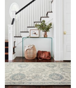 Loloi Norabel NOR-04 IVORY / BLUE Area Rug 2 ft. 6 in. X 9 ft. 9 in. Rectangle