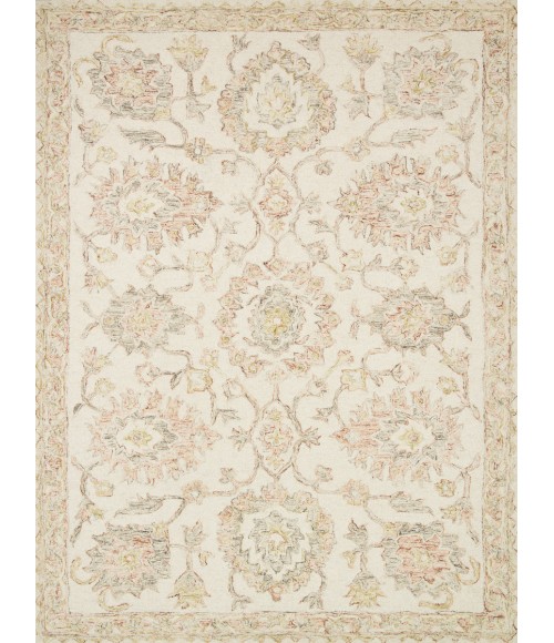 Loloi Norabel Ivory / Blush NOR-04 2 ft. 6 in. X 7 ft. 6 in. Rectangle Rug