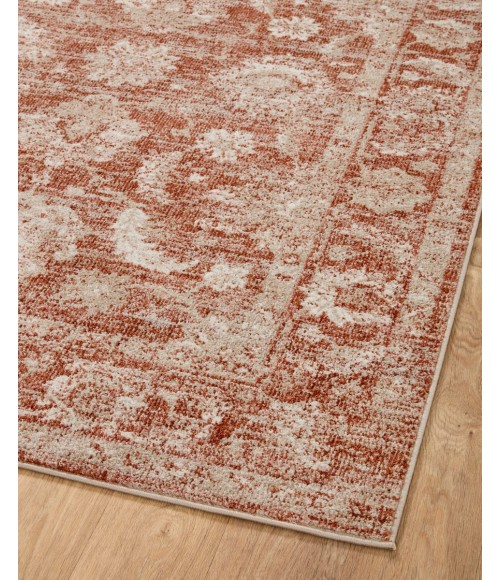 Loloi II Odette Rust / Ivory 2'-7" x 8'-0" Runner Rug
