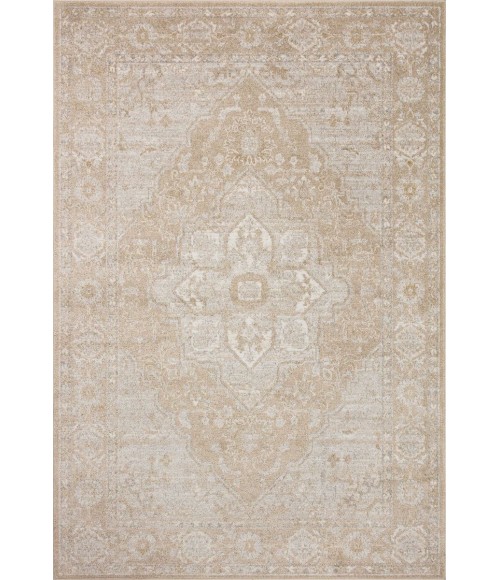 Loloi Odette Area Rug Loloi II Odette Beige / Silver 5'-3" x 5'-3" Round Accent Rug