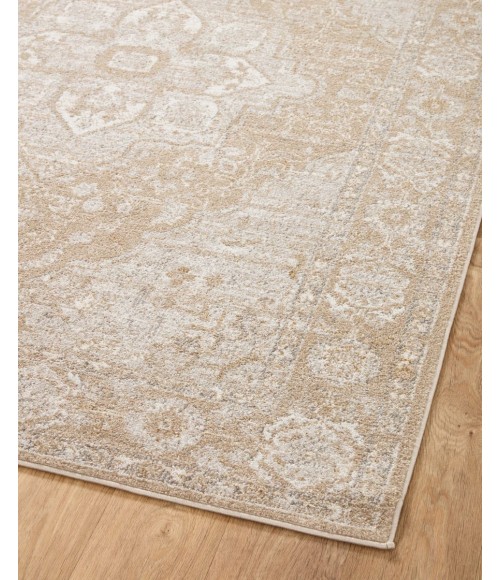 Loloi Odette Area Rug Loloi II Odette Beige / Silver 5'-3" x 5'-3" Round Accent Rug