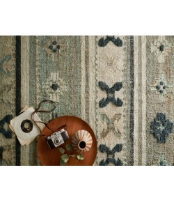 Loloi Owen OW-01 AQUA / INK Area Rug 18 in. X 18 in. Sample