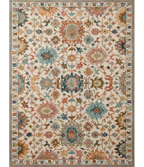 Loloi Padma Ivory / Multi PMA-05 3 ft. X 3 ft. Round Rug