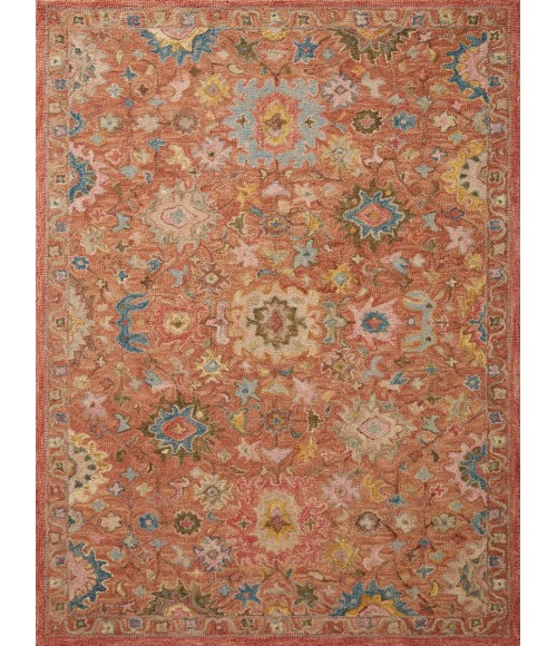 Loloi Padma Terracotta / Multi PMA-05 3 ft. X 3 ft. Round Rug