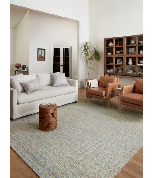 Chris Loves Julia x Loloi  Polly POL-03 Blue / Sand 2'-3" x 3'-9" Area Rug