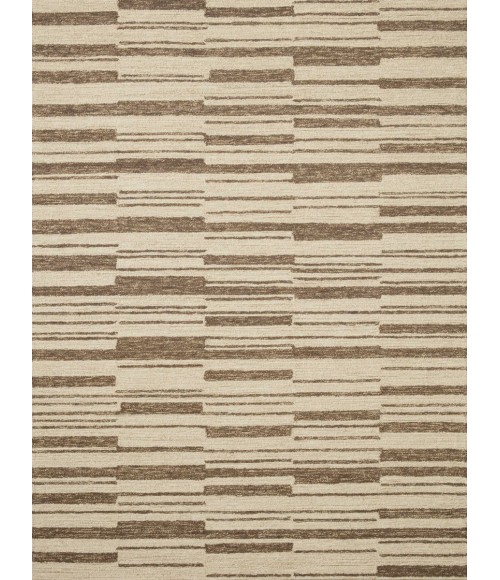Chris Loves Julia x Loloi  Polly POL-04 Beige / Tobacco 18" x 18" Sample Area Rug