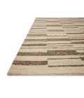 Chris Loves Julia x Loloi  Polly POL-04 Beige / Tobacco 18" x 18" Sample Area Rug