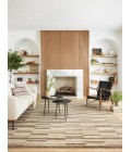 Chris Loves Julia x Loloi  Polly POL-04 Beige / Tobacco 18" x 18" Sample Area Rug