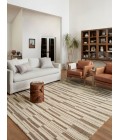 Chris Loves Julia x Loloi  Polly POL-04 Beige / Tobacco 18" x 18" Sample Area Rug
