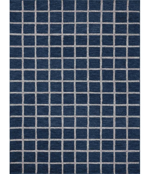 Chris Loves Julia x Loloi Polly Navy / Silver POL-05 3 ft. 6 in. X 5 ft. 6 in. Rectangle Rug