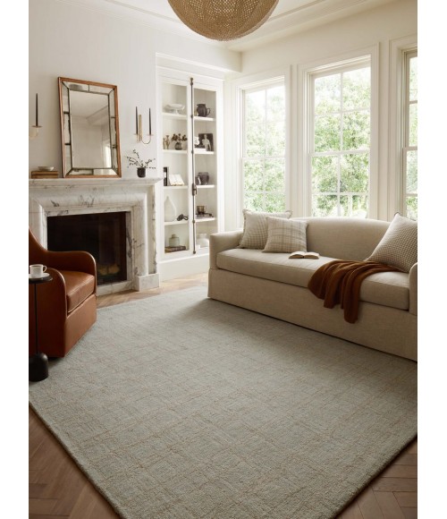 Chris Loves Julia x Loloi Polly Fog / Wheat POL-09 7 ft. 9 in. X 9 ft. 9 in. Rectangle Rug