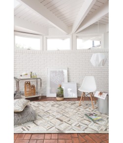 Loloi Promenade PO-01 IVORY / GREY Area Rug 3 ft. 6 in. X 5 ft. 6 in. Rectangle
