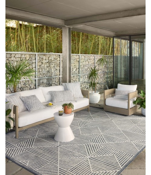 Loloi II Rainier RAI-03 Denim / Ivory 18" x 18" Sample Area Rug
