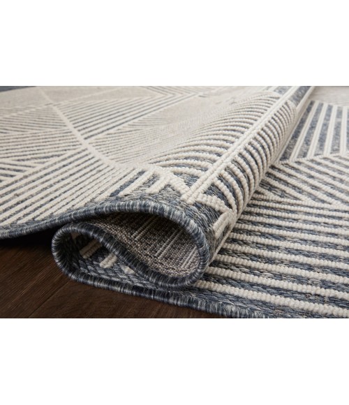 Loloi II Rainier RAI-03 Denim / Ivory 18" x 18" Sample Area Rug