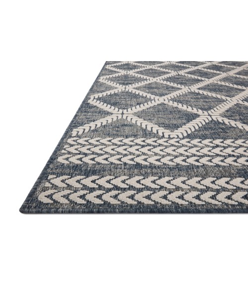 Loloi II Rainier RAI-05 Denim / Ivory 7'-10" x 10'-10" Area Rug