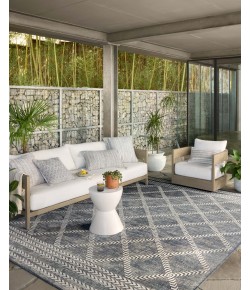 Loloi Rainier RAI-05 Denim / Ivory Area Rug 7 ft. 10 in. X 10 ft. 10 in. Rectangle