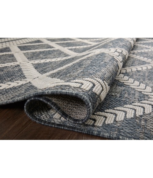 Loloi II Rainier RAI-05 Denim / Ivory 7'-10" x 10'-10" Area Rug