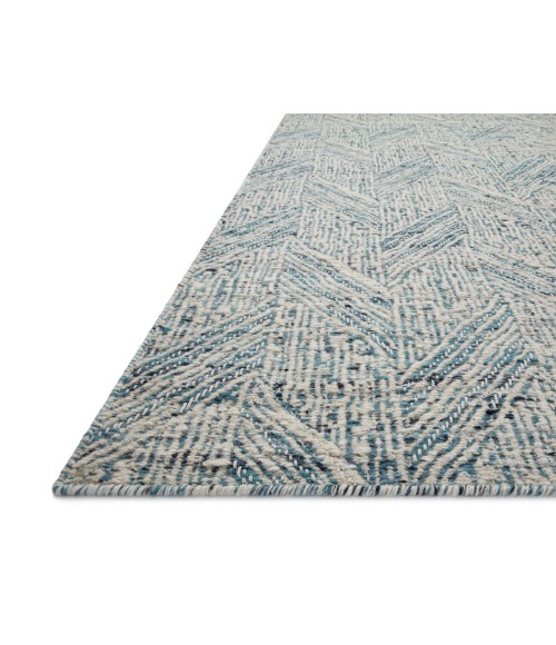 Loloi Raven Blue / Ivory RAV-01 9 ft. 3 in. X 13 ft. Rectangle Rug