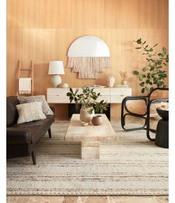 Loloi Roman ROM-02 IVORY / PEBBLE Area Rug 11 ft. 6 in. X 15 ft. Rectangle