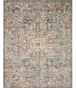 Loloi Saban SAB-02 BLUE / SPICE Area Rug 5 ft. 3 in. X 5 ft. 3 in. Round