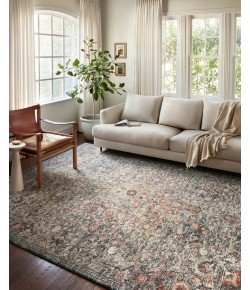Loloi Saban SAB-02 BLUE / SPICE Area Rug 5 ft. 3 in. X 5 ft. 3 in. Round