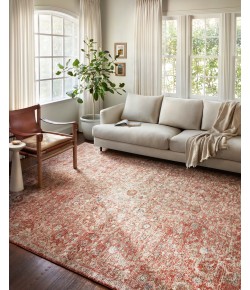 Loloi Saban SAB-02 RUST / BEIGE Area Rug 18 in. X 18 in. Sample