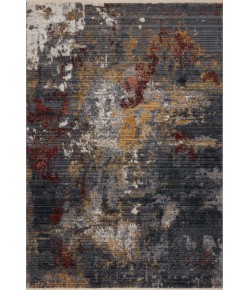 Loloi Samra SAM-03 Dk. Grey / Spice Area Rug 5 ft. 3 in. X 7 ft. 9 in. Rectangle