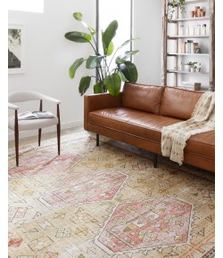 Loloi Skye SKY-04 GOLD / BLUSH Area Rug 7 ft. X 9 ft. Oval