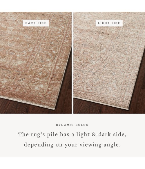 Loloi Sonnet Terracotta / Natural 7'-10" x 7'-10" Round Area Rug