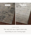 Loloi Sonnet Charcoal / Slate 18" x 18"Sample Rug