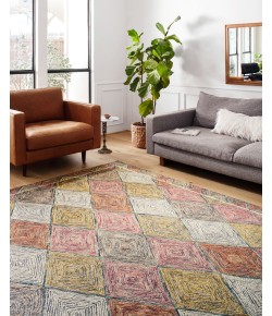 Loloi Spectrum SPE-02 TURQUOISE / FIESTA Area Rug 3 ft. 0 in. X 3 ft. 0 in. Round